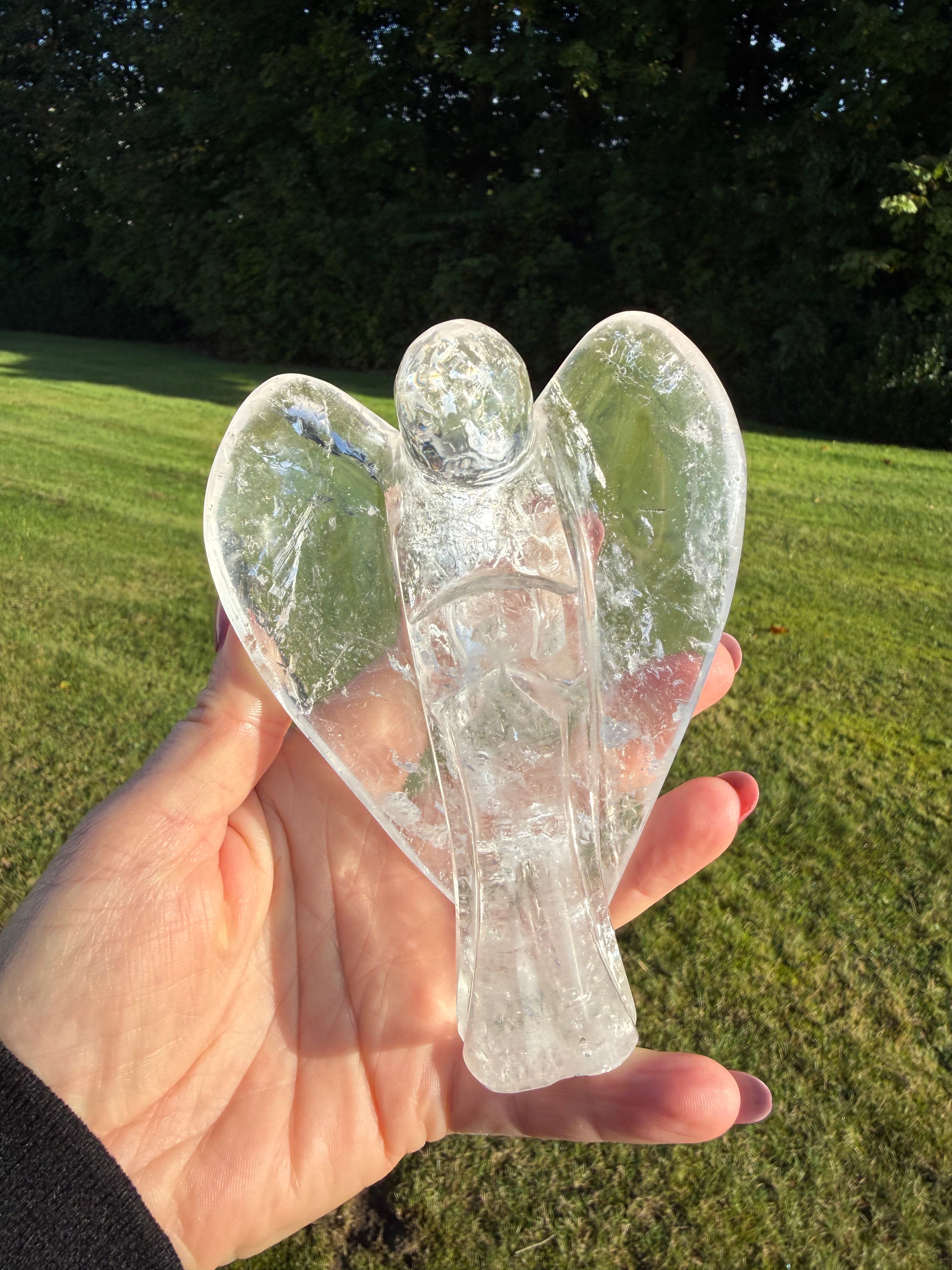 Bjergkrystal Engel 13 cm