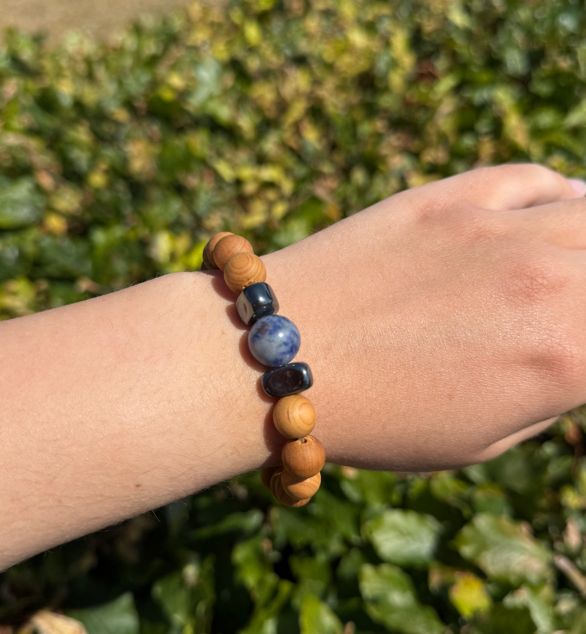 Halschakra armbånd m. sodalit