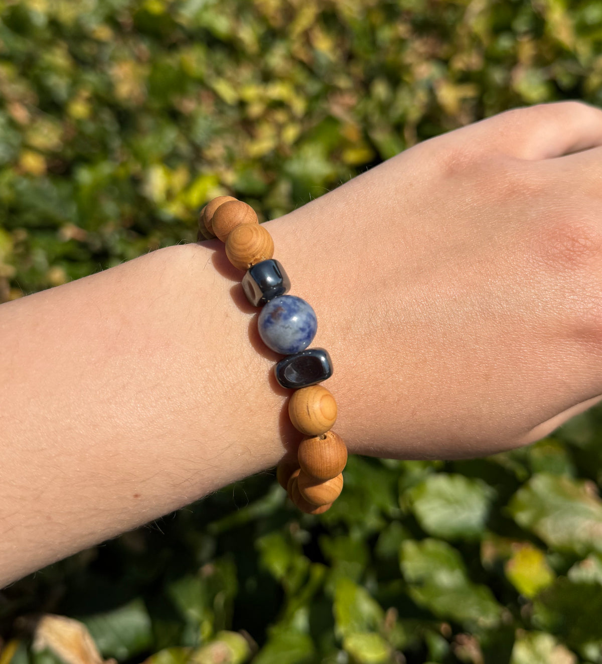 Halschakra armbånd m. sodalit