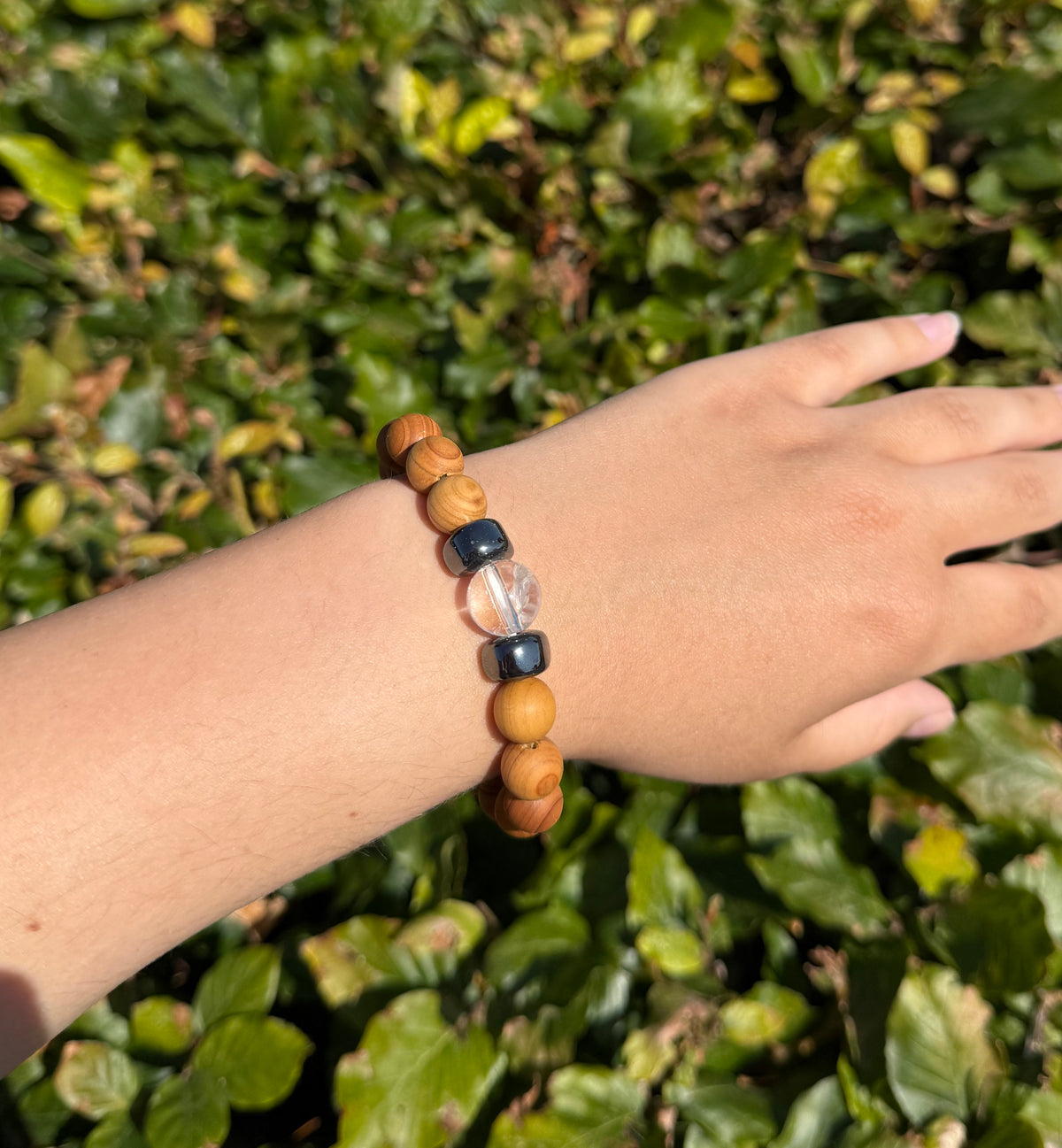 Krone chakraarmbånd m. bjergkrystal