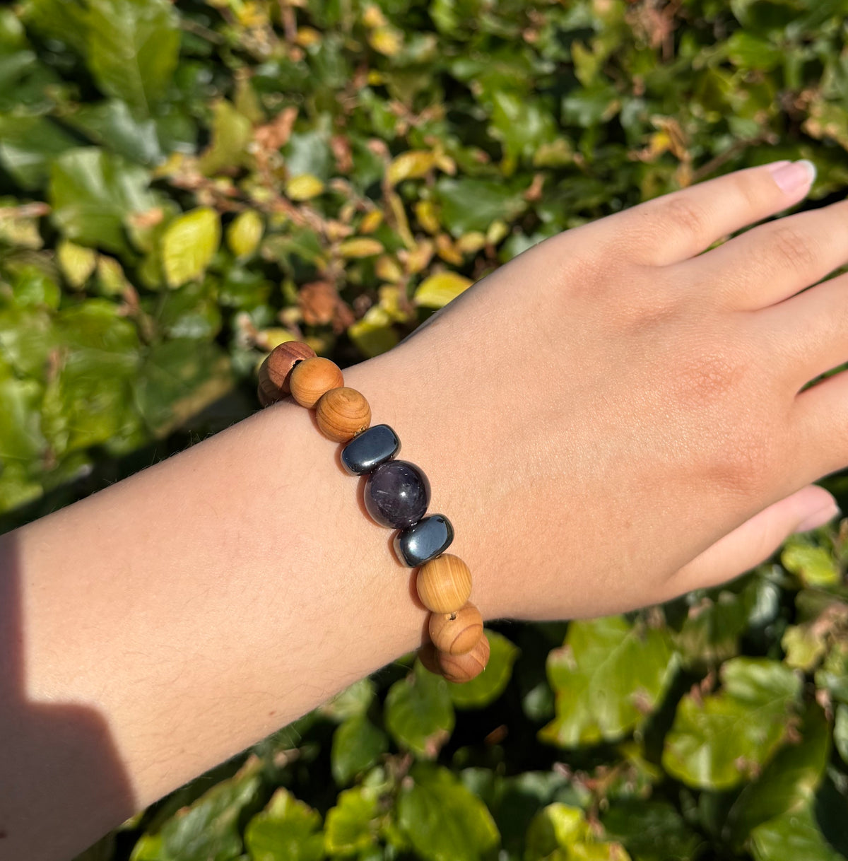 Tredje øje chakraarmbånd m. ametyst