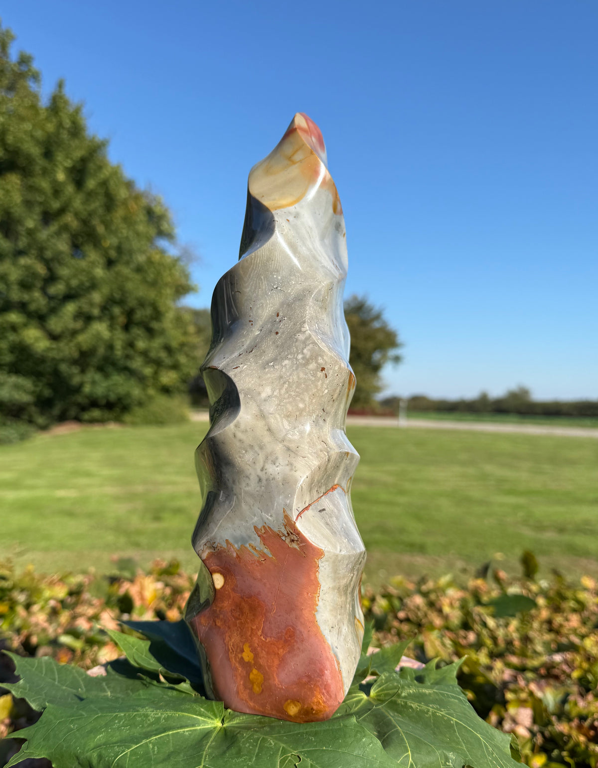 Polychrome jaspis flamme 30 cm