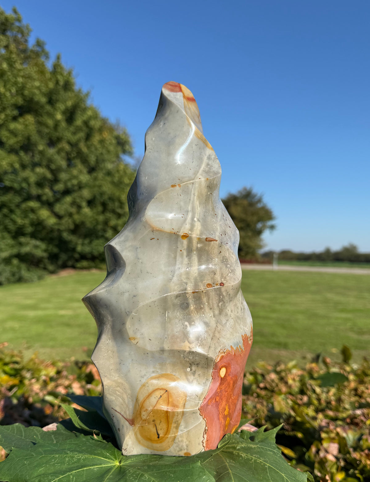 Polychrome jaspis flamme 30 cm