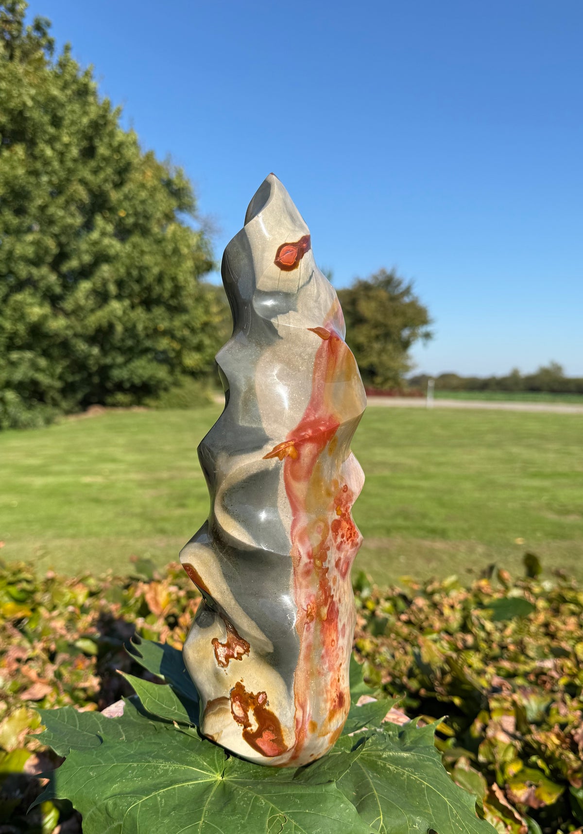 Polychrome jaspis flamme 30 cm