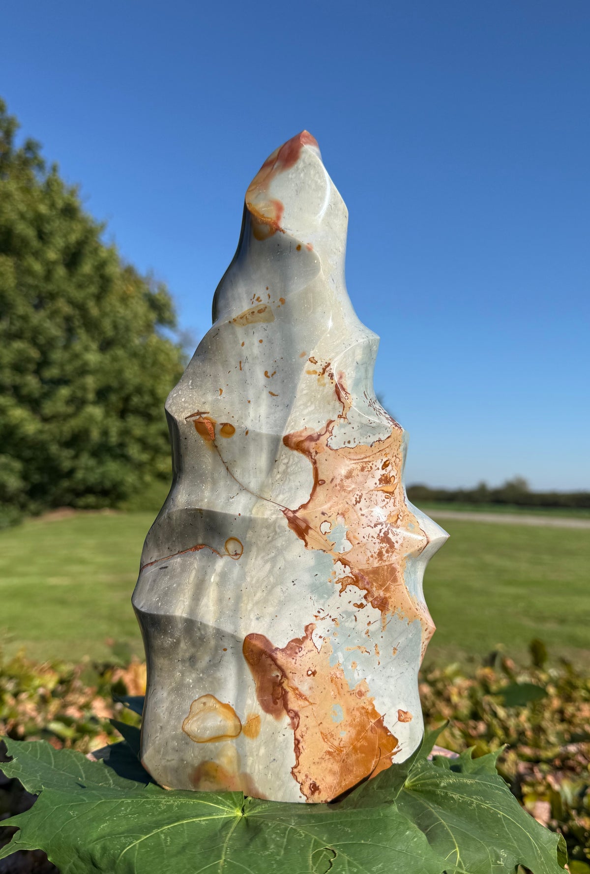 Polychrome jaspis flamme 30 cm