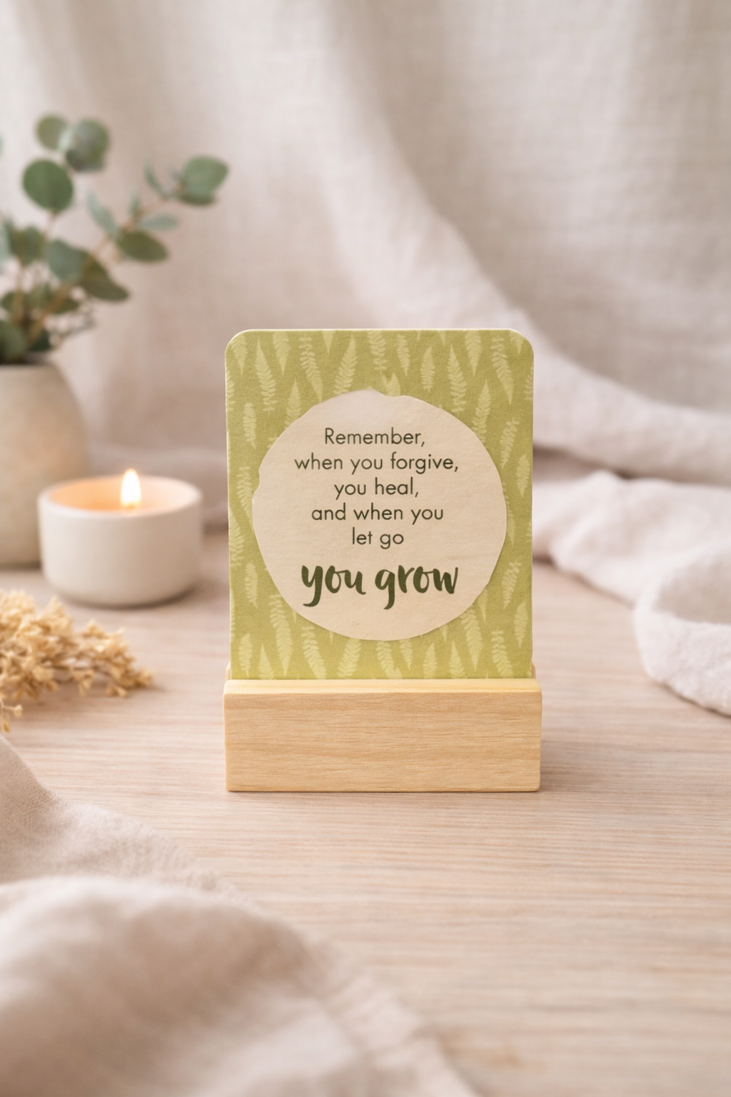 Affirmations kort - Let go & grow 2