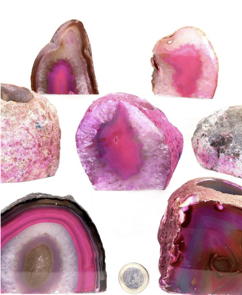 Agat lysestage Pink 3