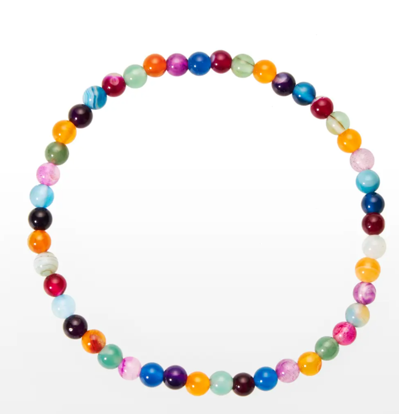 Agat mix armbånd 4 mm 2