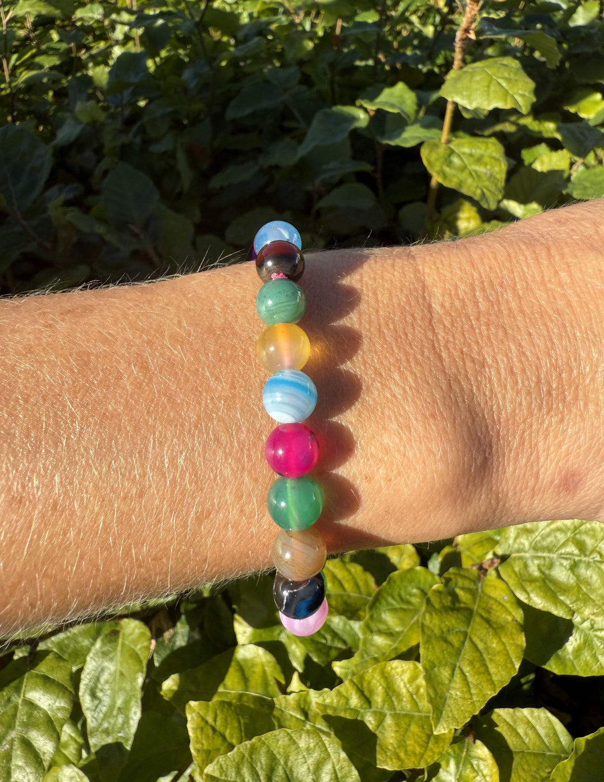 Agat mix armbånd 8 mm 2