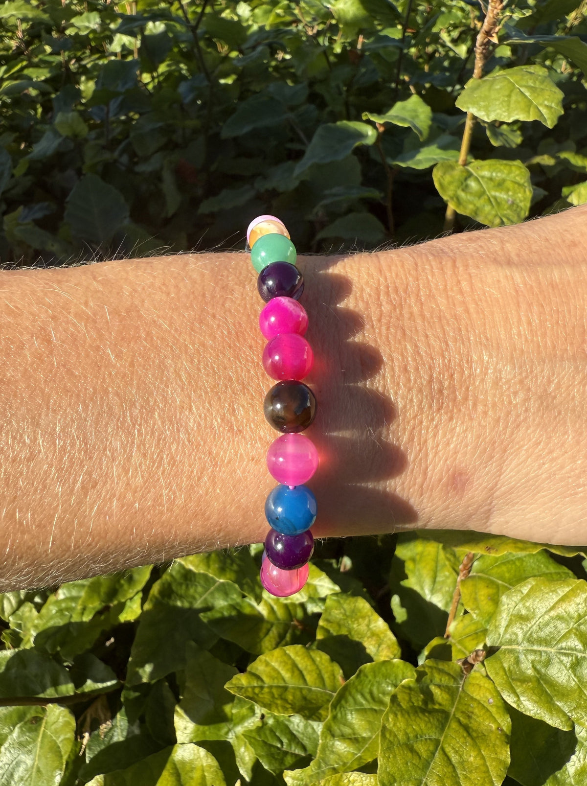 Agat mix armbånd 8 mm 3
