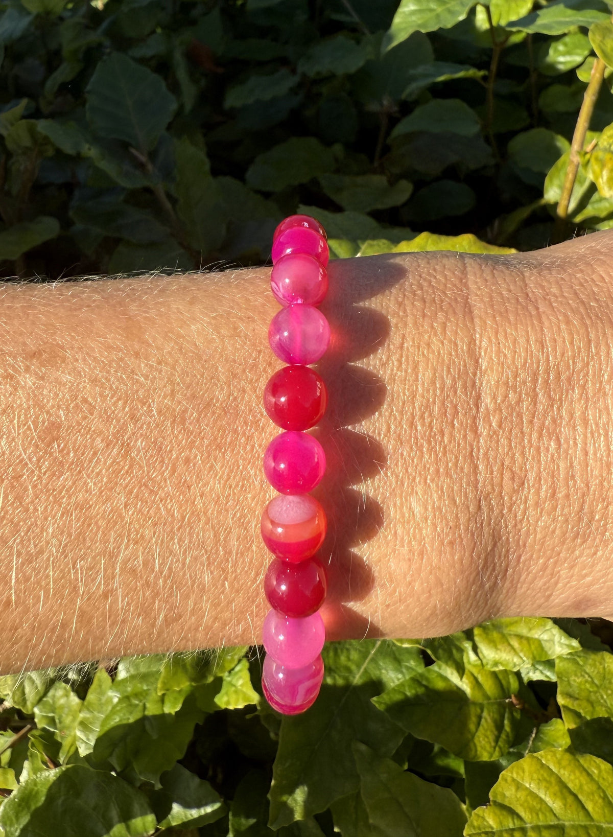 Agat pink armband 8 mm 1