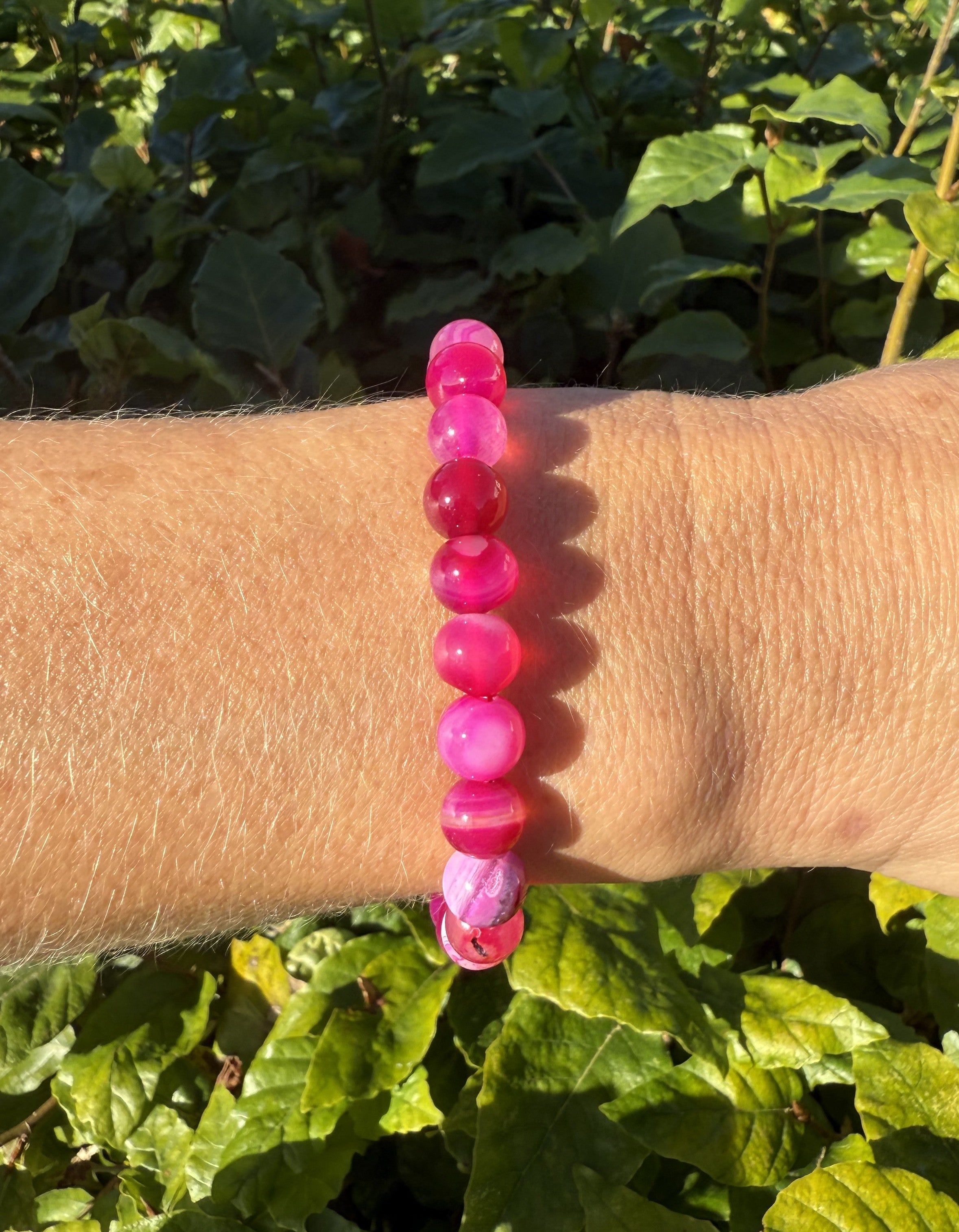 Agat pink armband 8 mm 2