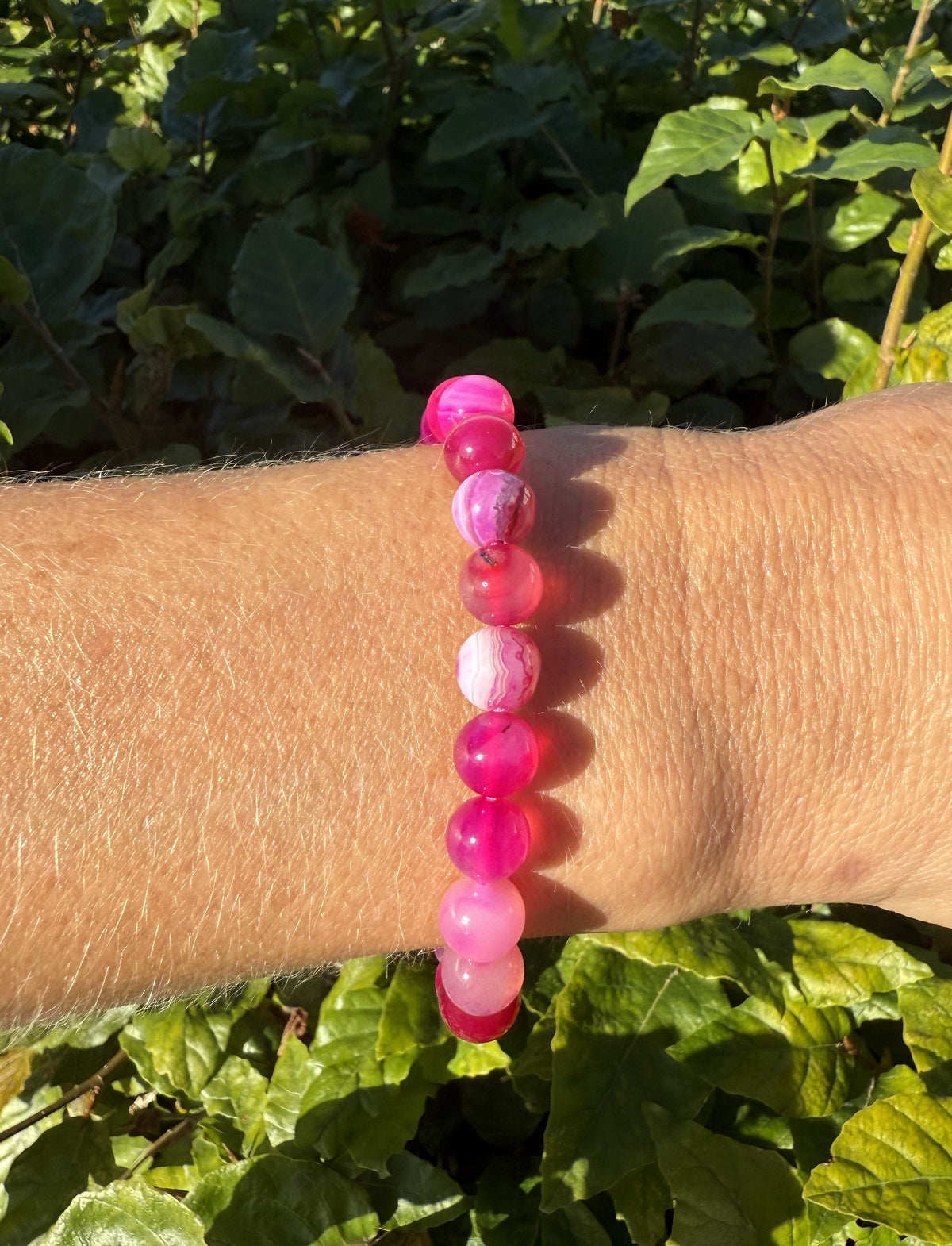 Agat pink armband 8 mm 3