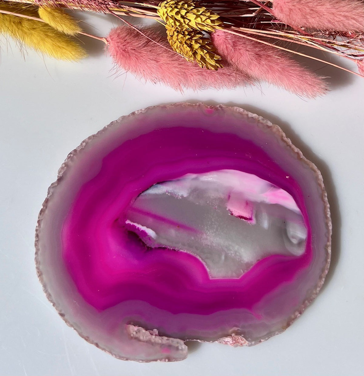 Agat plade - pink 1