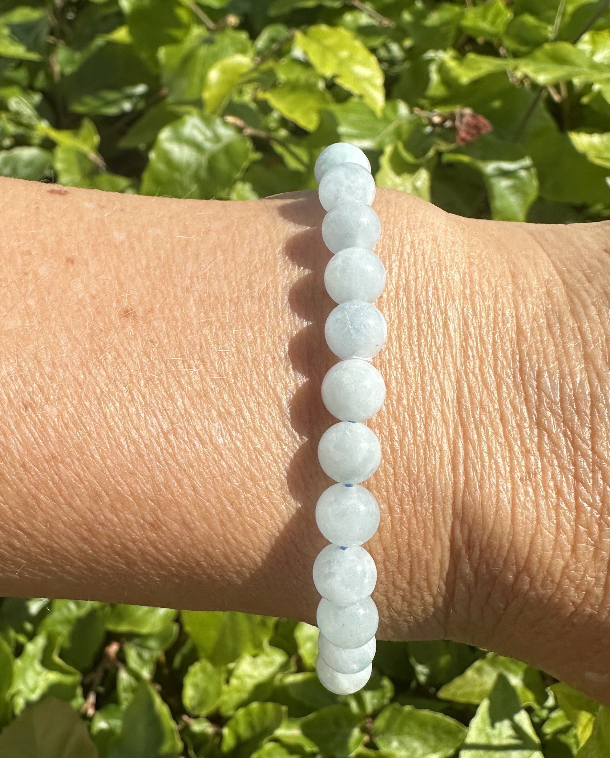 Akvamarin armbånd - 6 mm 2