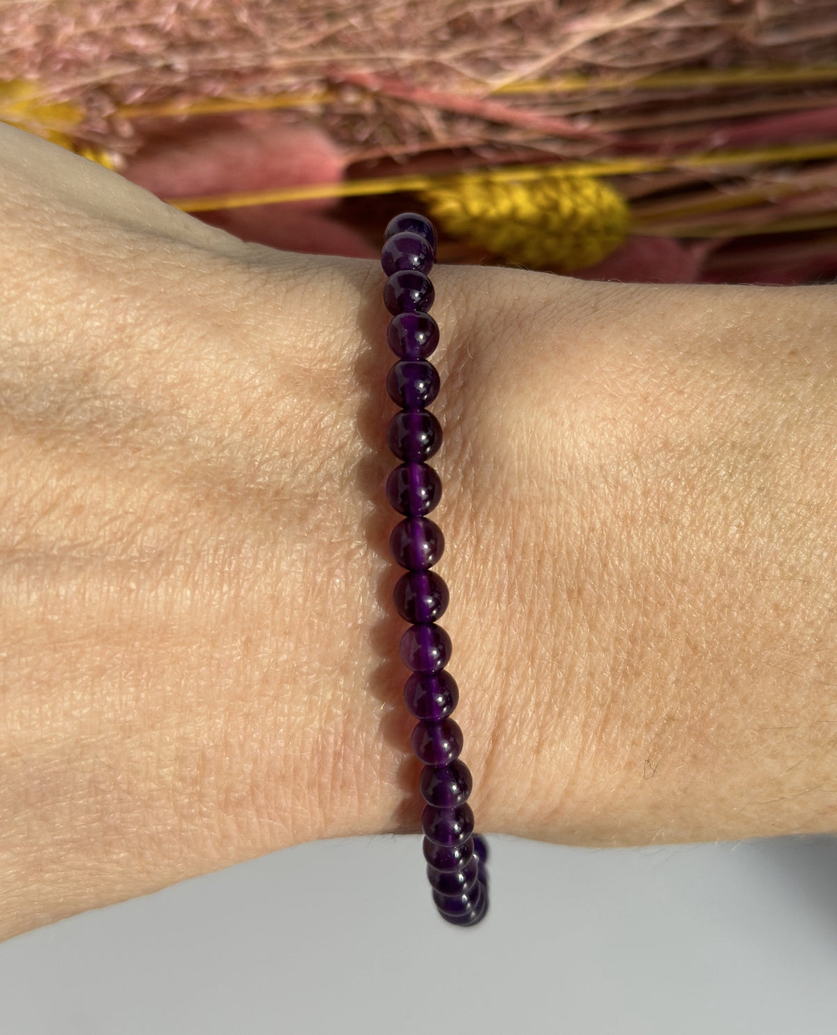 Ametyst armbånd 4 mm 2