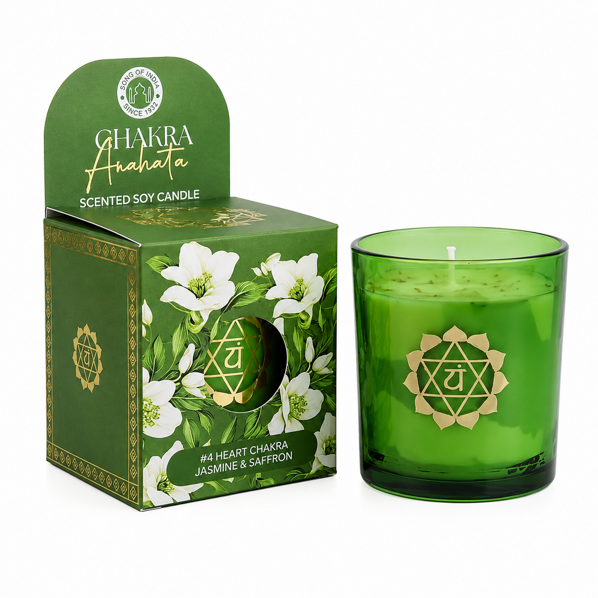 Anahata Chakra Duftlys – Jasmin & Safran