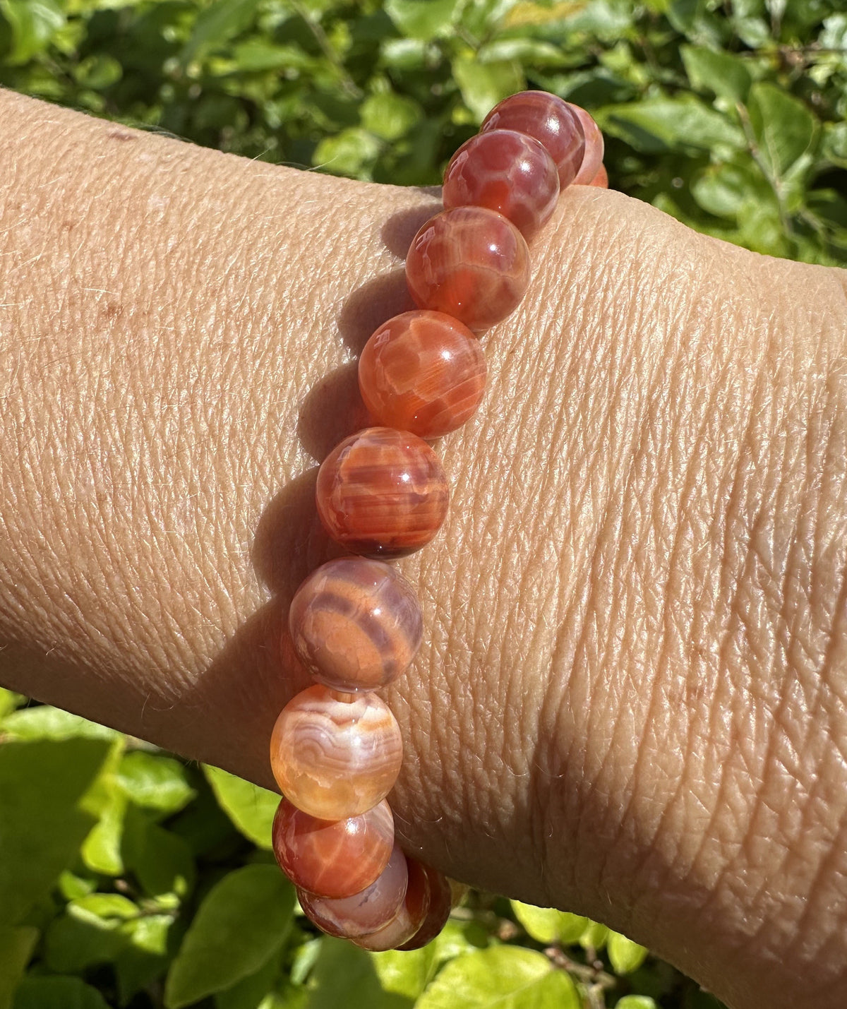 Armbånd karneol slangehud 2