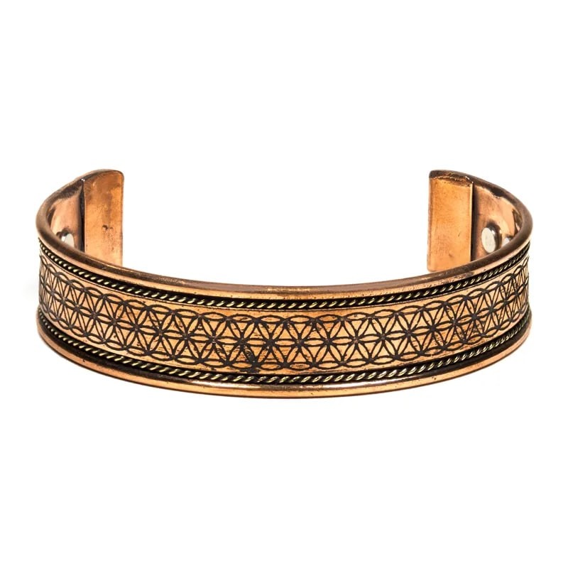 Armbånd livets blomst kobber
