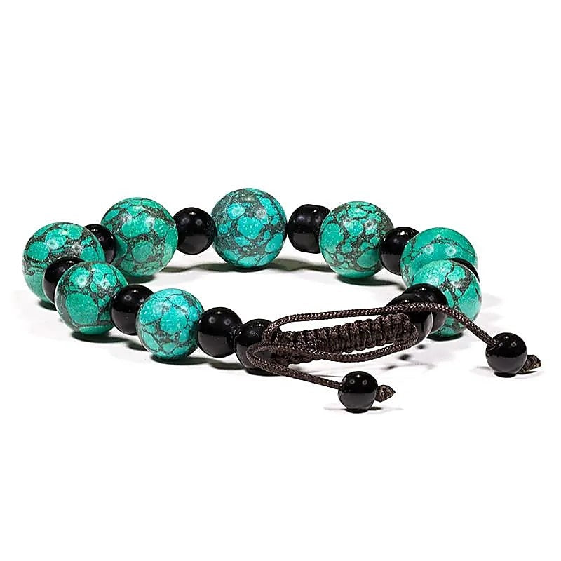 Armbånd turkis og sort agat 2