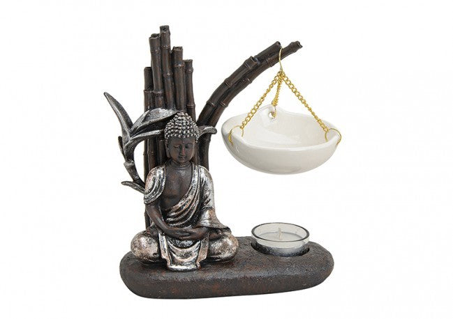 Aromalampe med Buddha og bambus 2