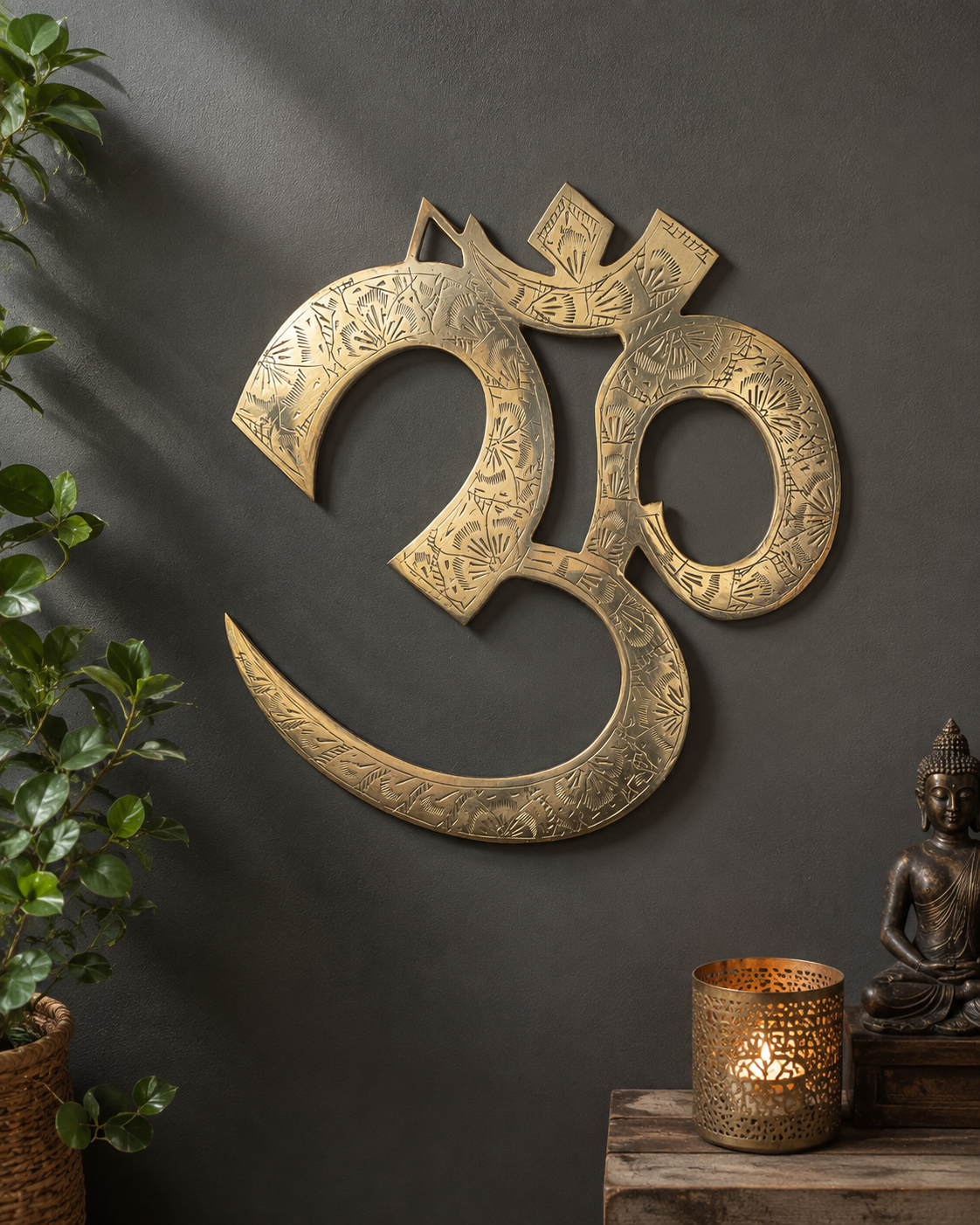 OHM symbol i messing 27 cm