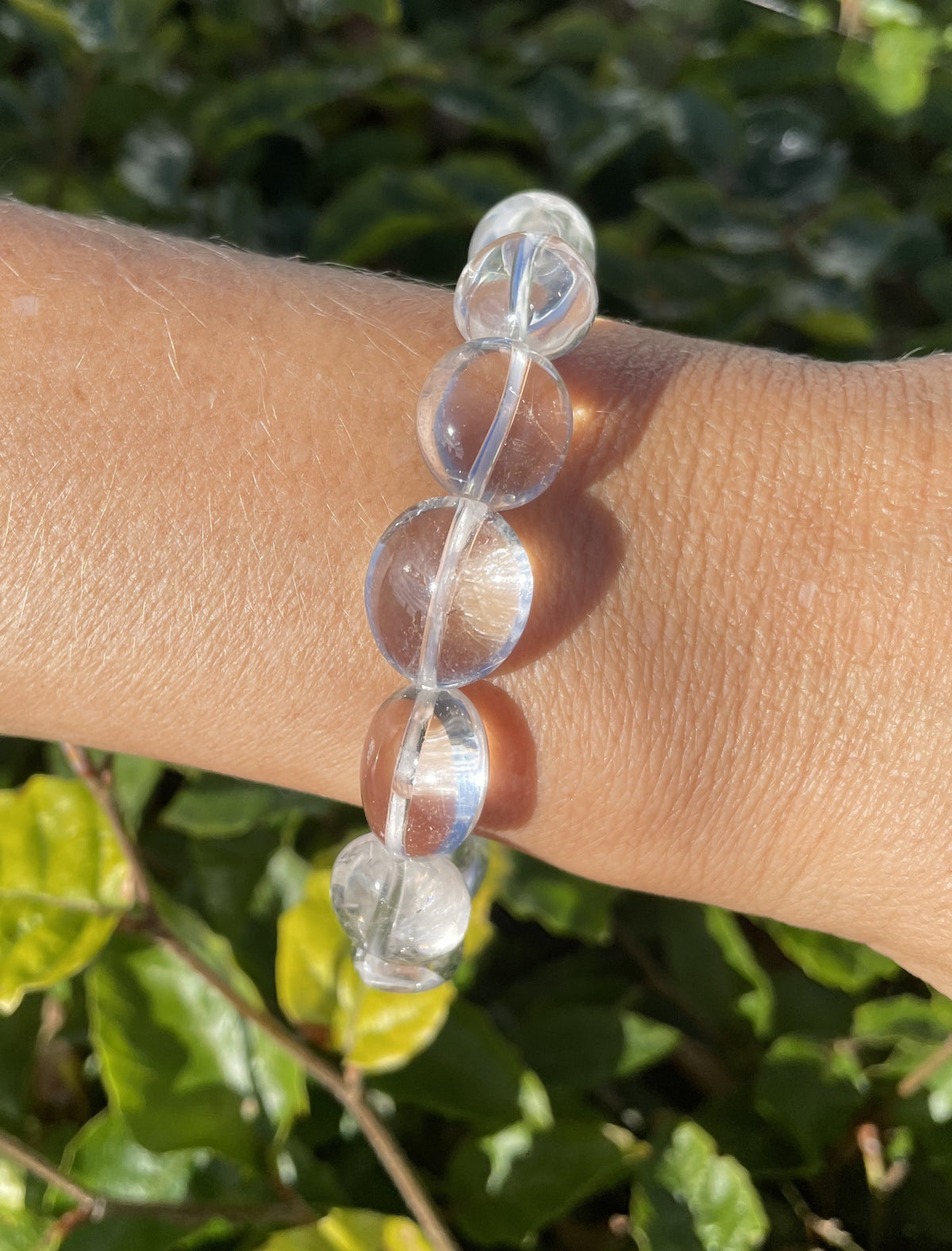 Bjergkrystal armbånd 15 mm perler 3