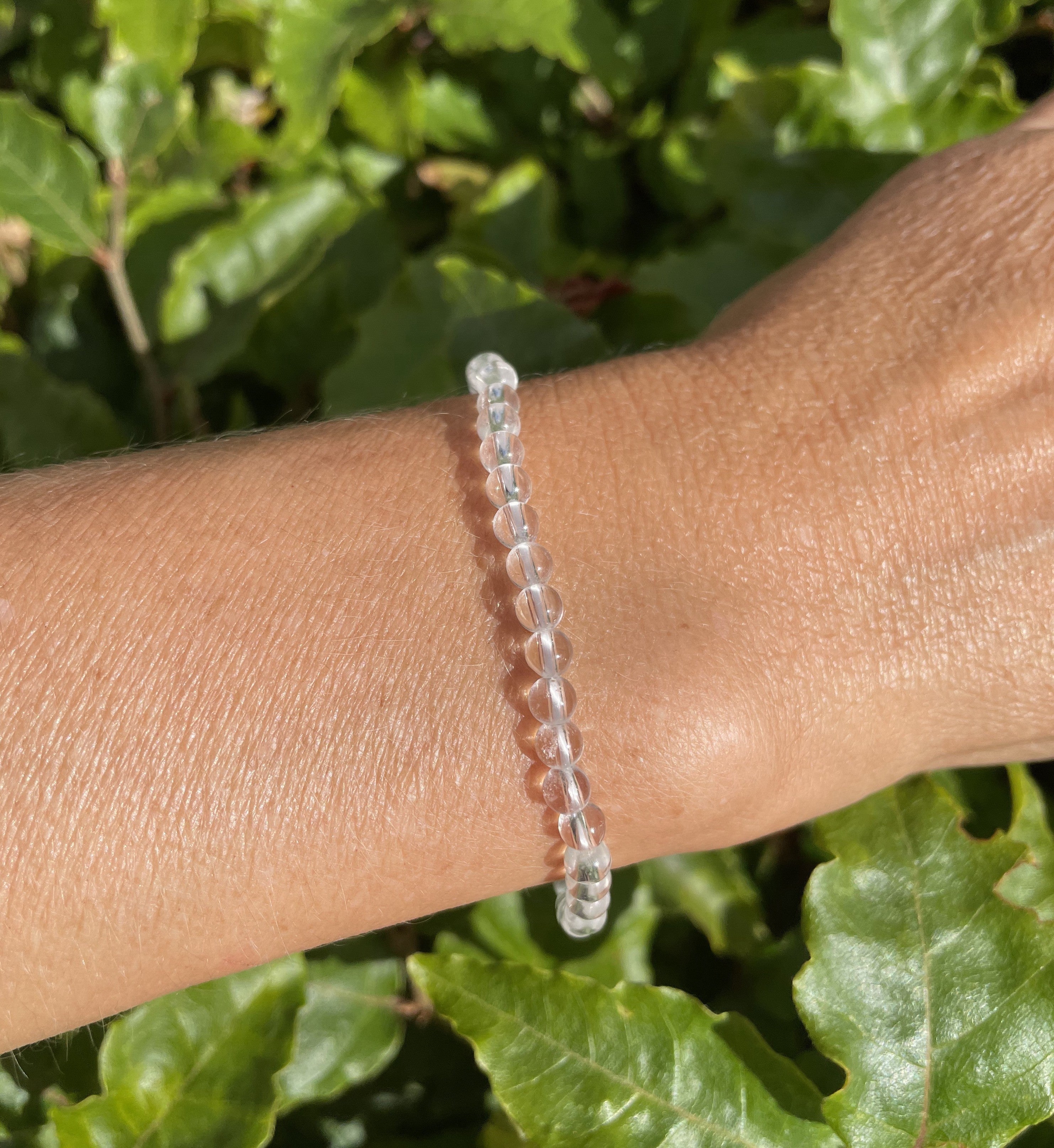 Bjergkrystal armbånd 4 mm