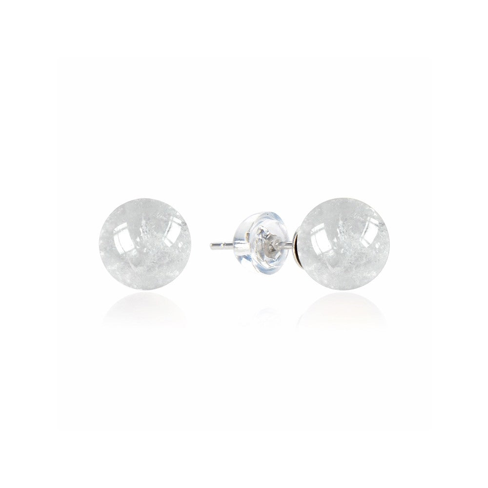 Bjergkrystal ørering 8mm 1