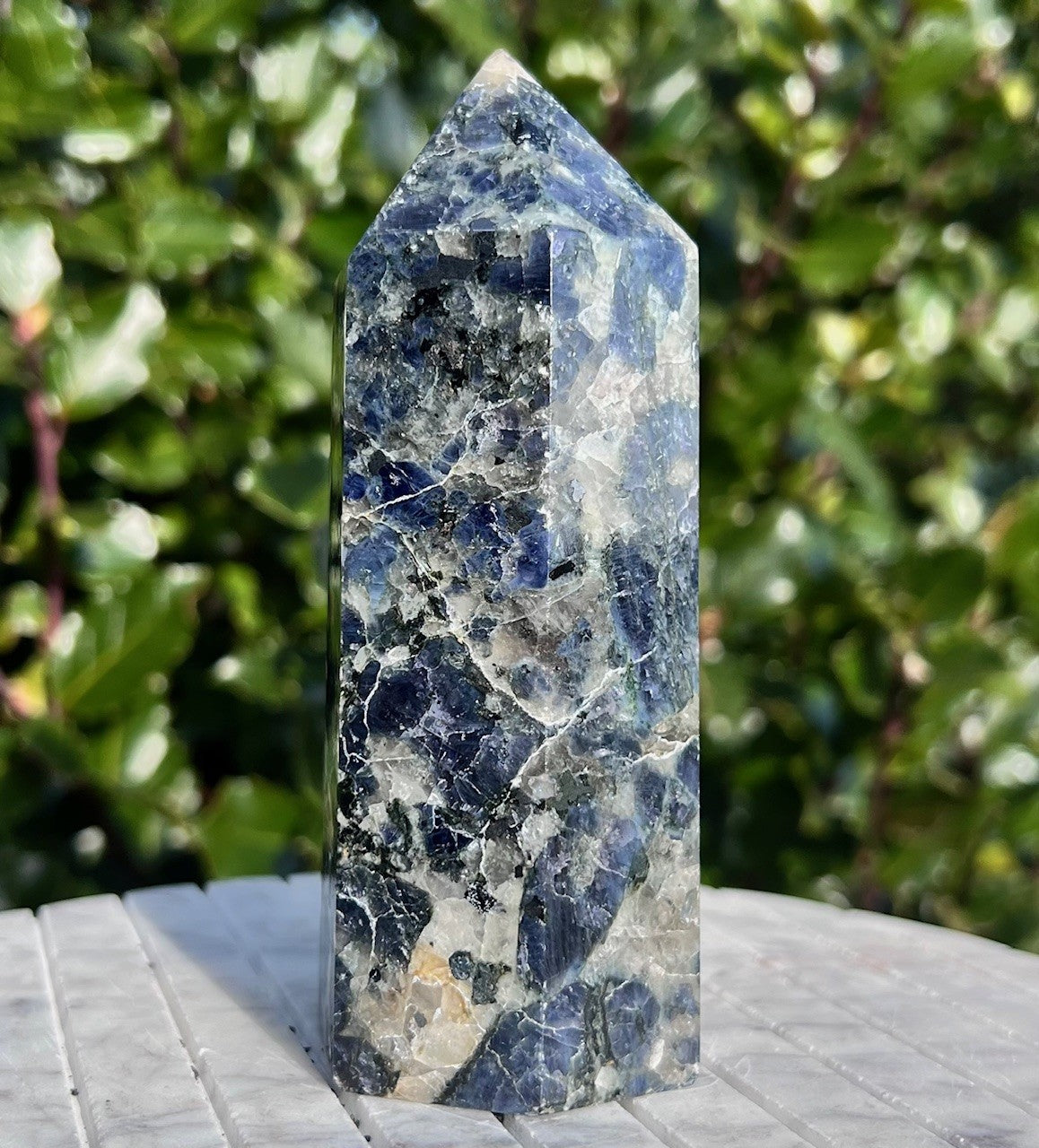 Blå kvarts tårn 12,5 cm 1