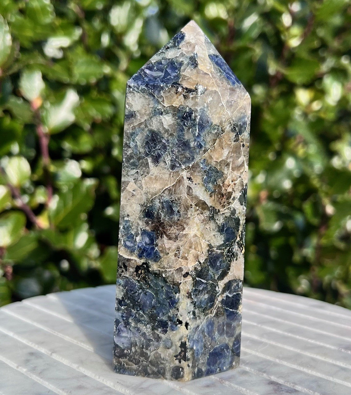 Blå kvarts tårn 12,5 cm 3