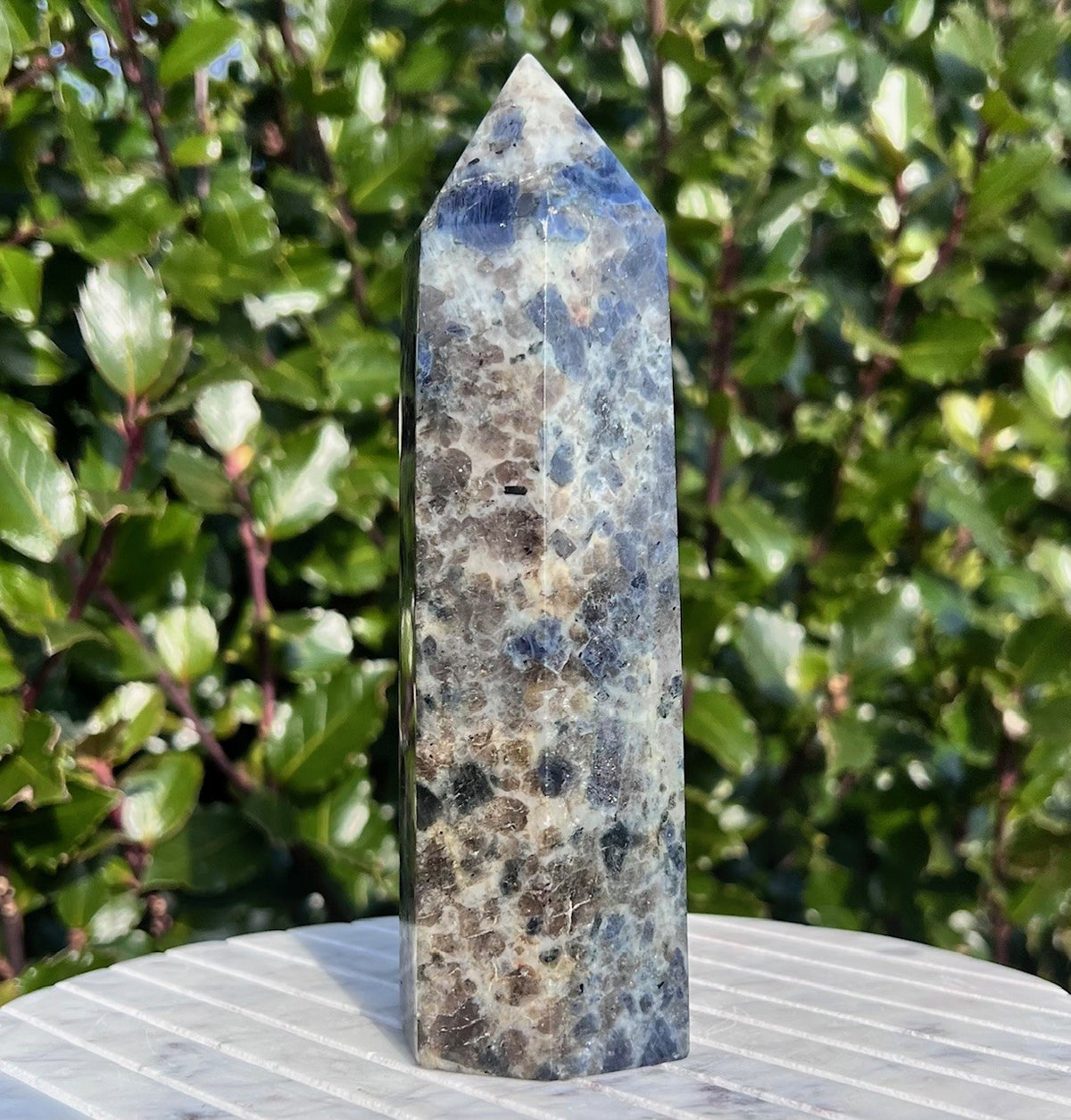Blå kvarts tårn 16 cm 1