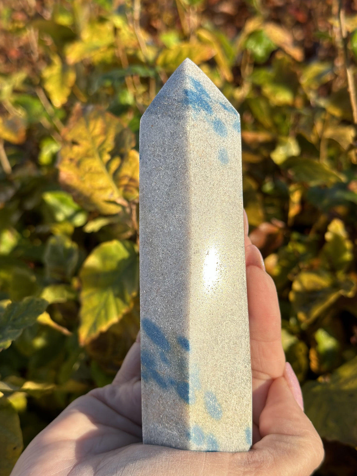 Blå kvarts tårn 300 - 450 g 2