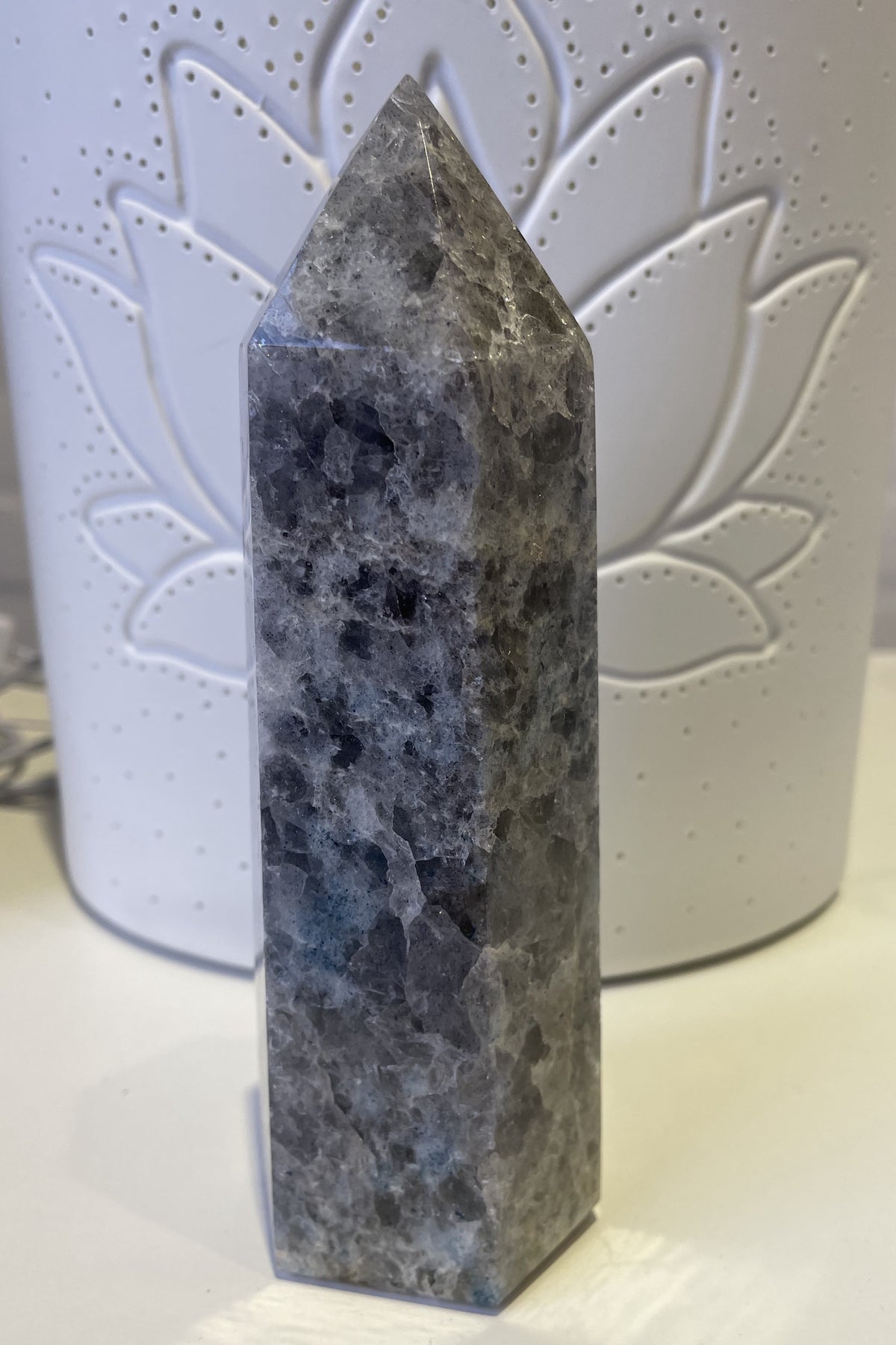 Blå kvarts tårn 554 g 2