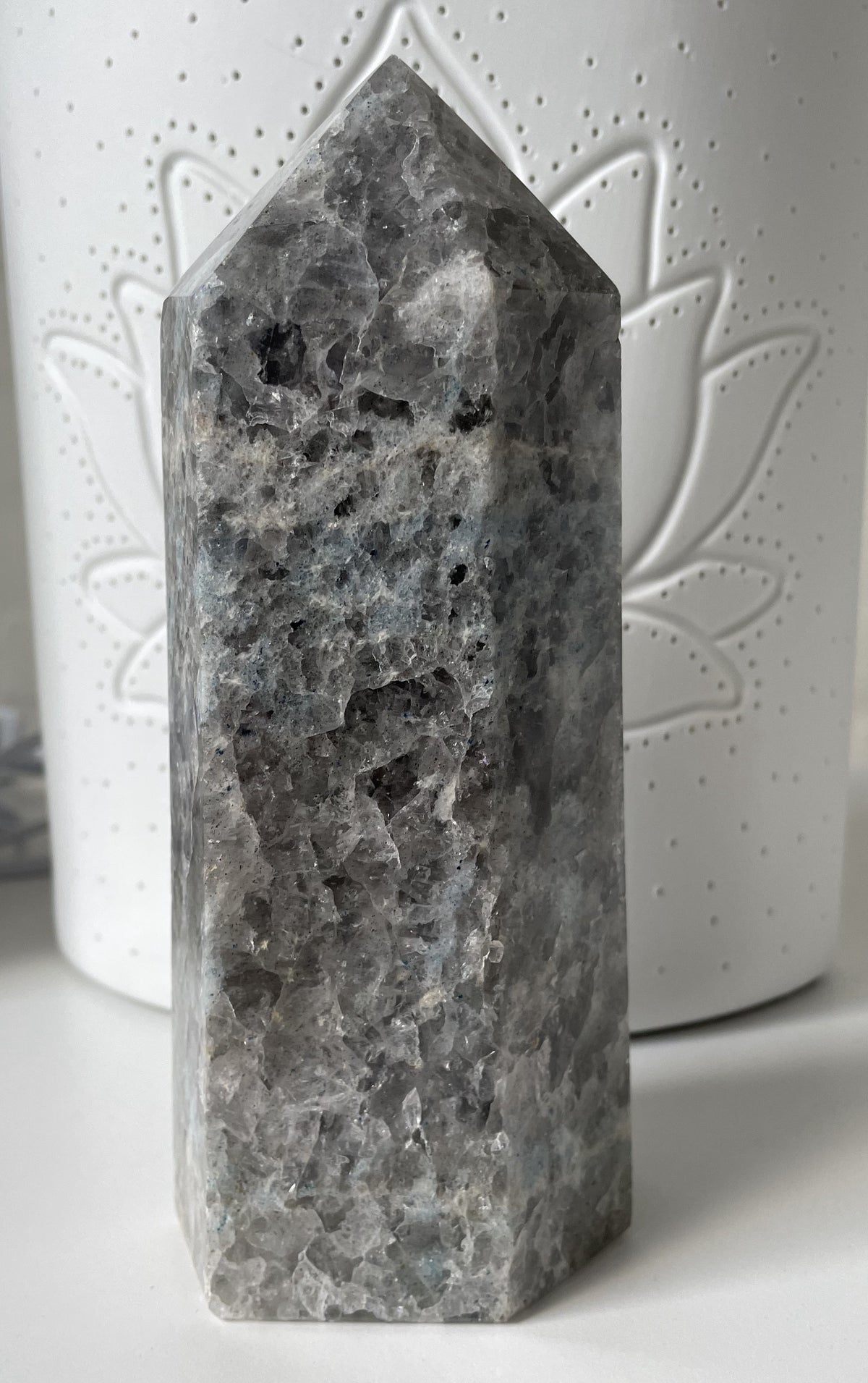 Blå kvarts tårn 17 cm 3