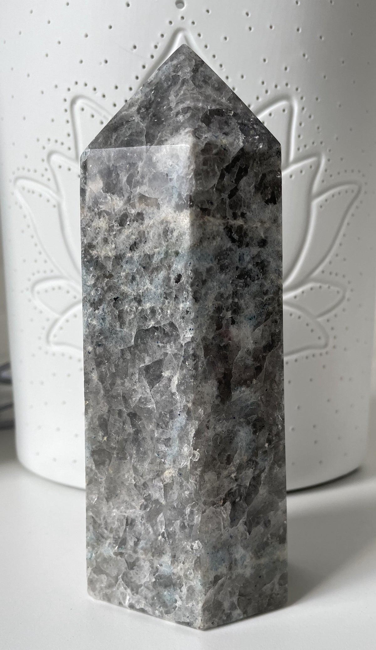 Blå kvarts tårn 17 cm 4