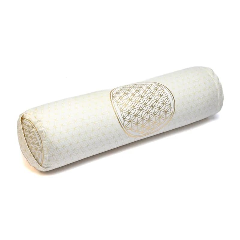 Bolster hvid m. livets blomst 2