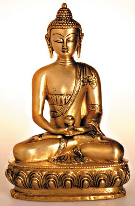 Buddha Amithaba i messing 1
