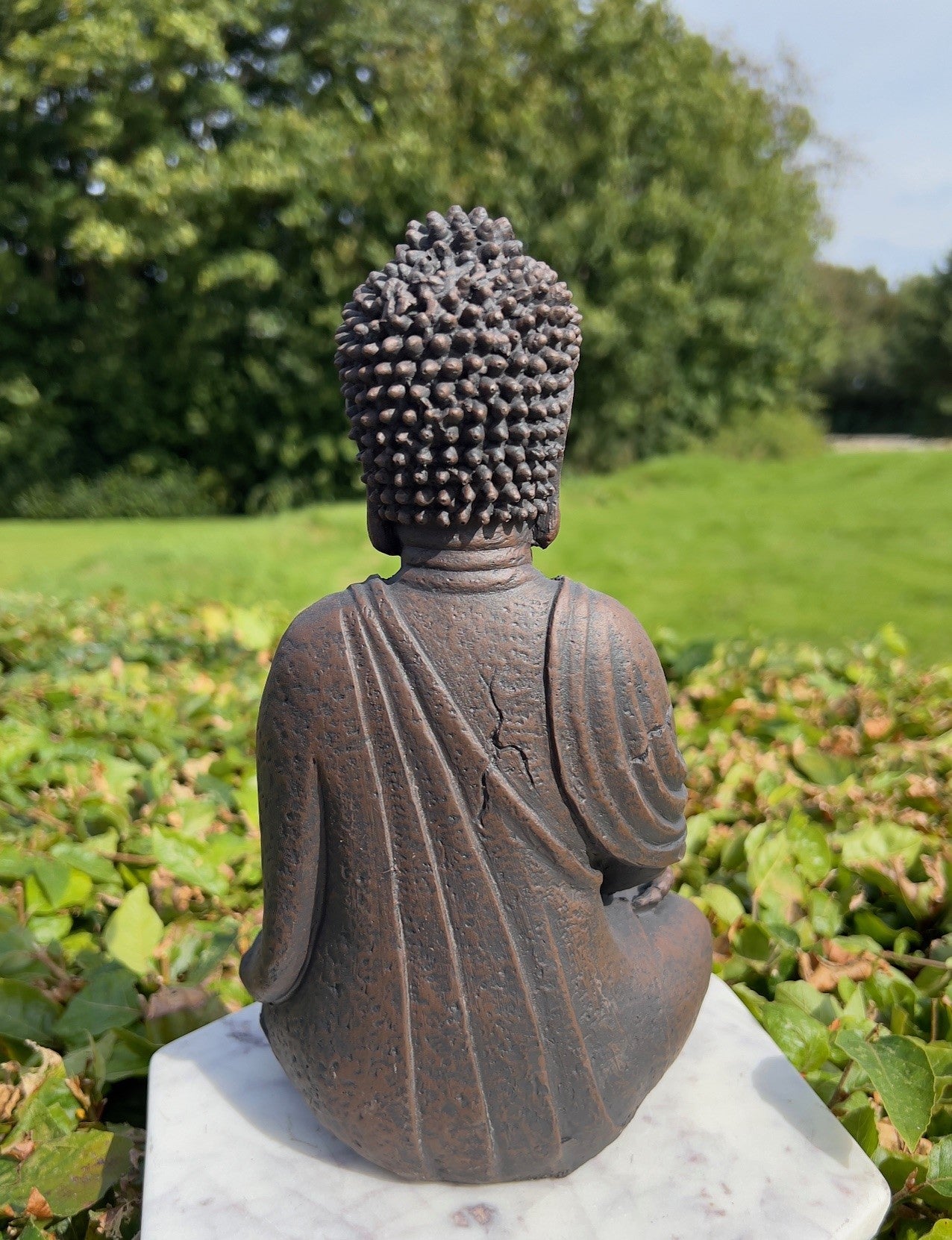 Buddha brun 14 cm 2