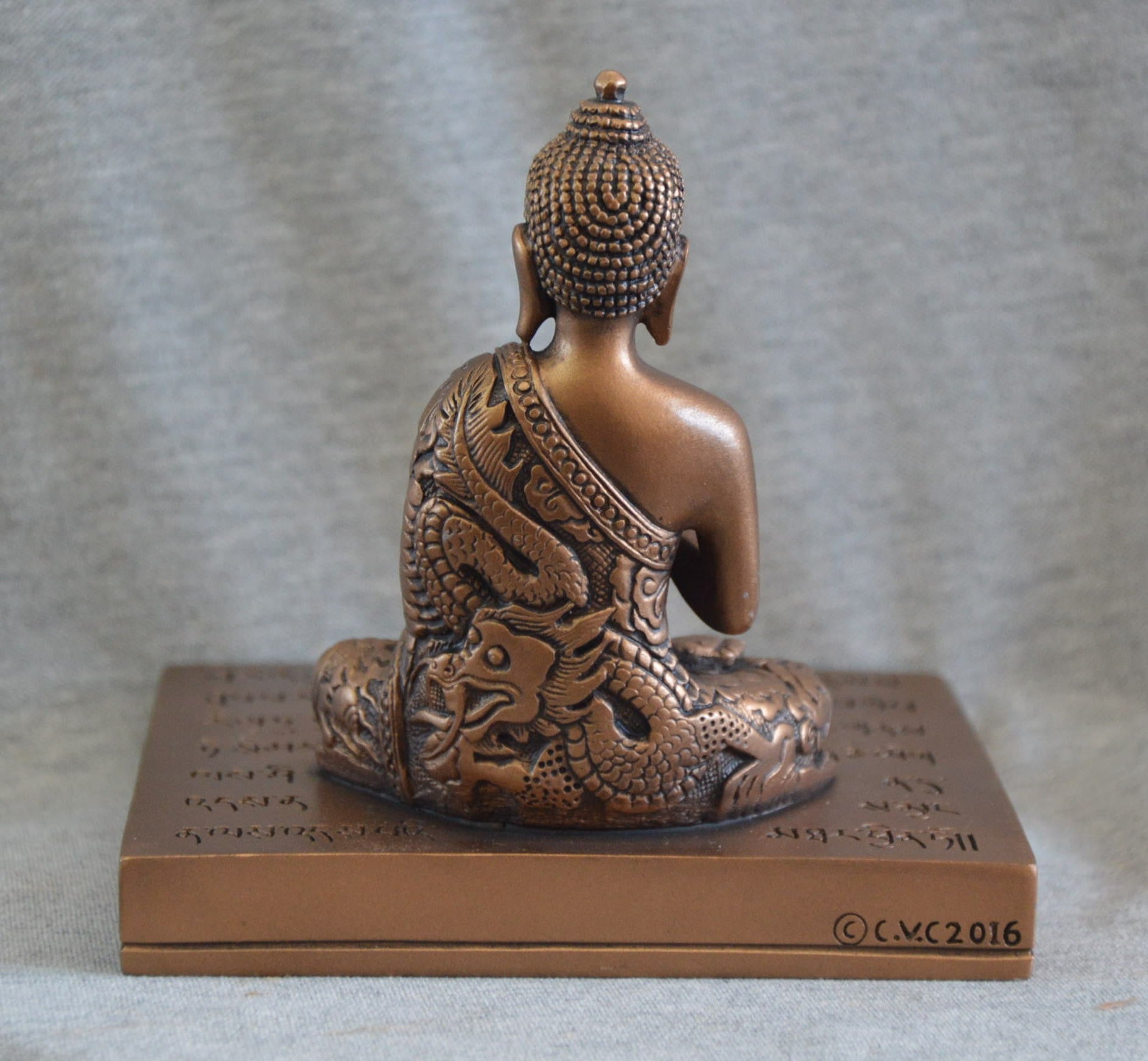 Buddha figur med fyrfadslys 2