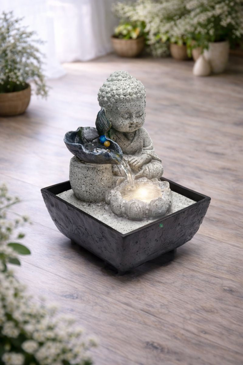 Buddha fontæne grå 1