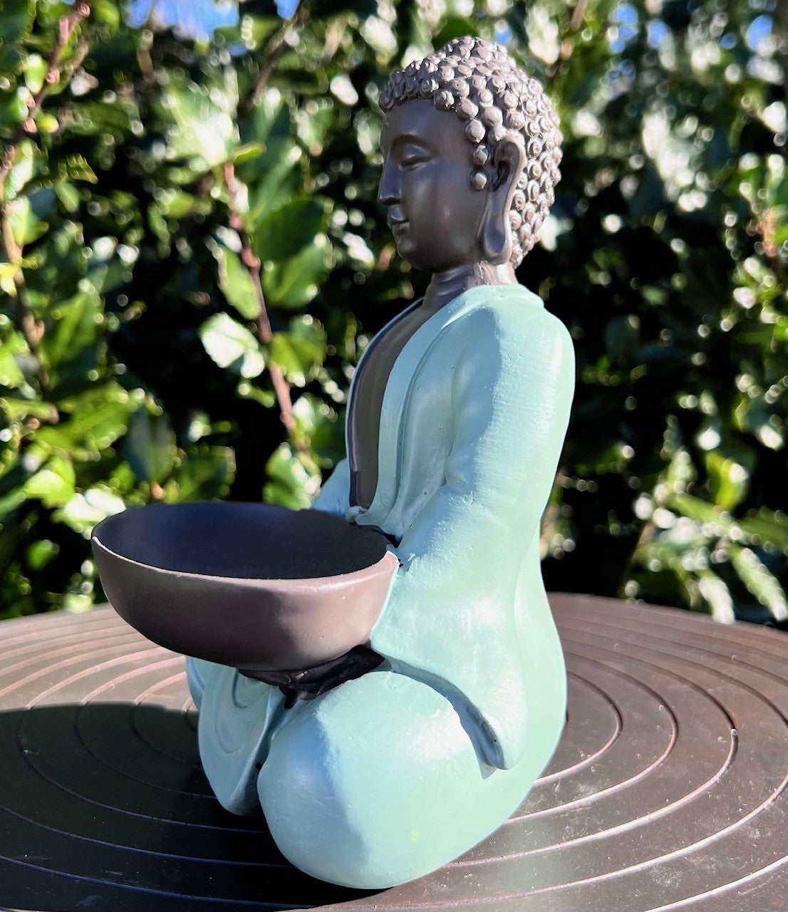 Buddha grøn m. fad 3