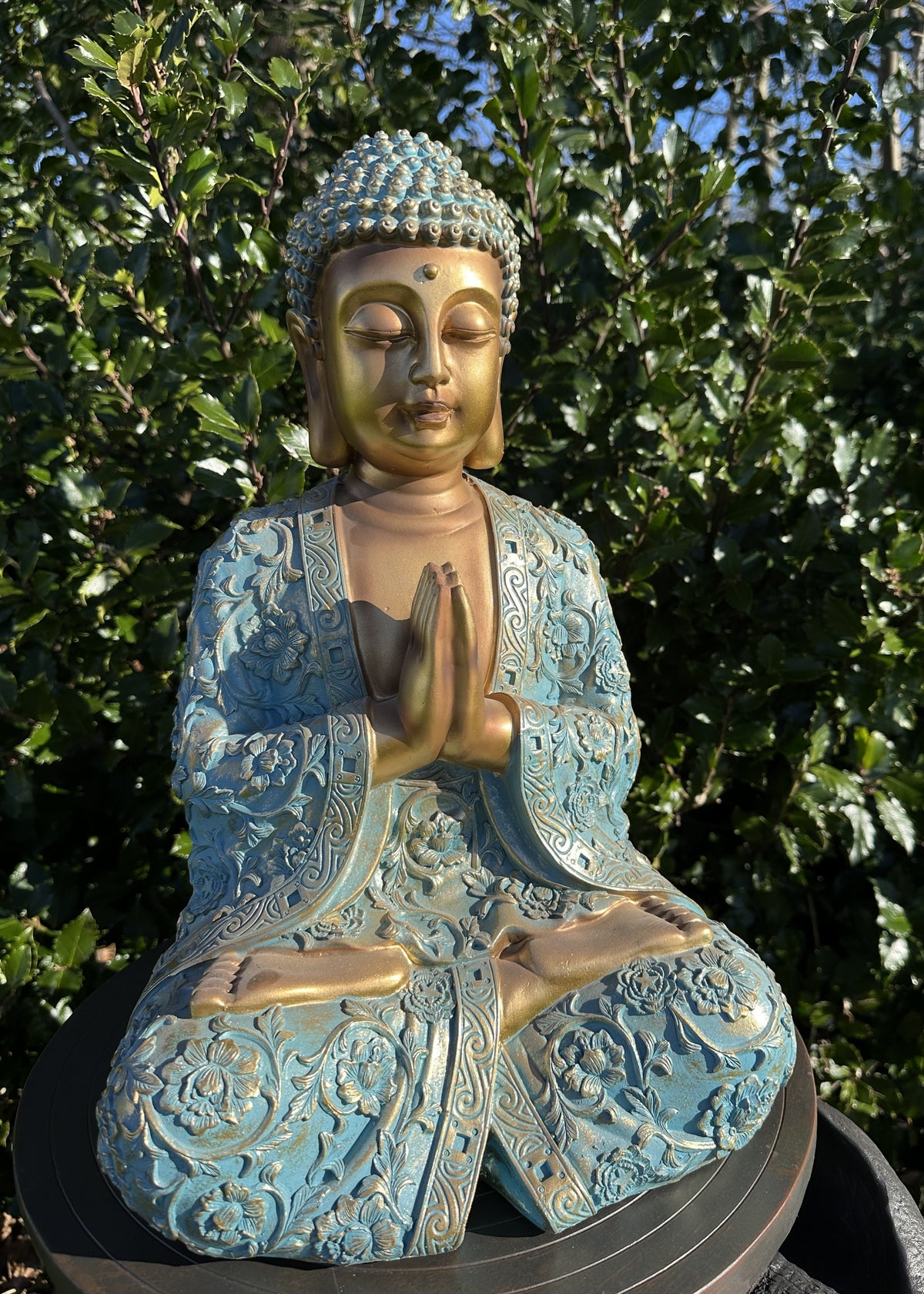 Buddha grøn og guld 1