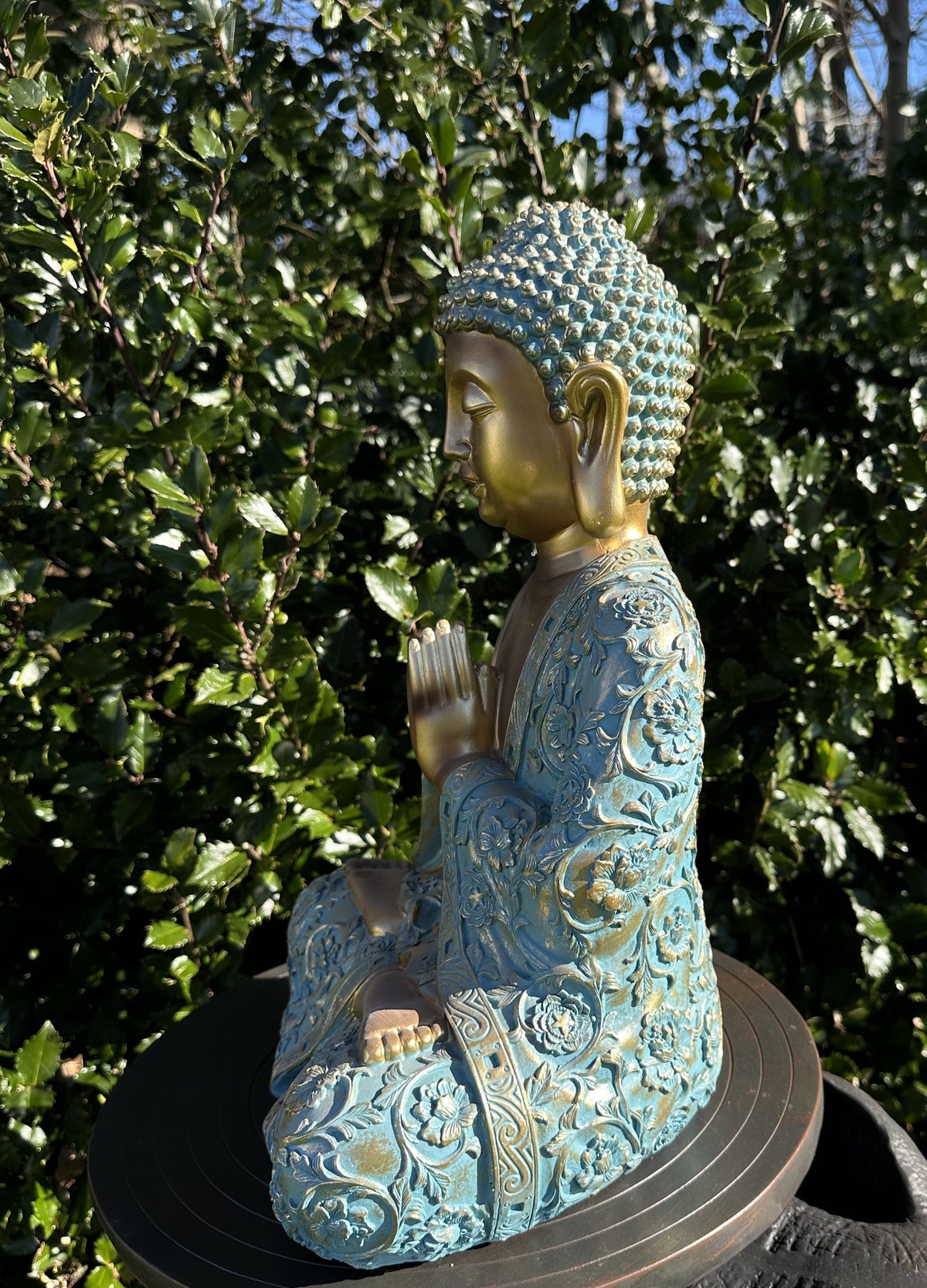 Buddha grøn og guld 5