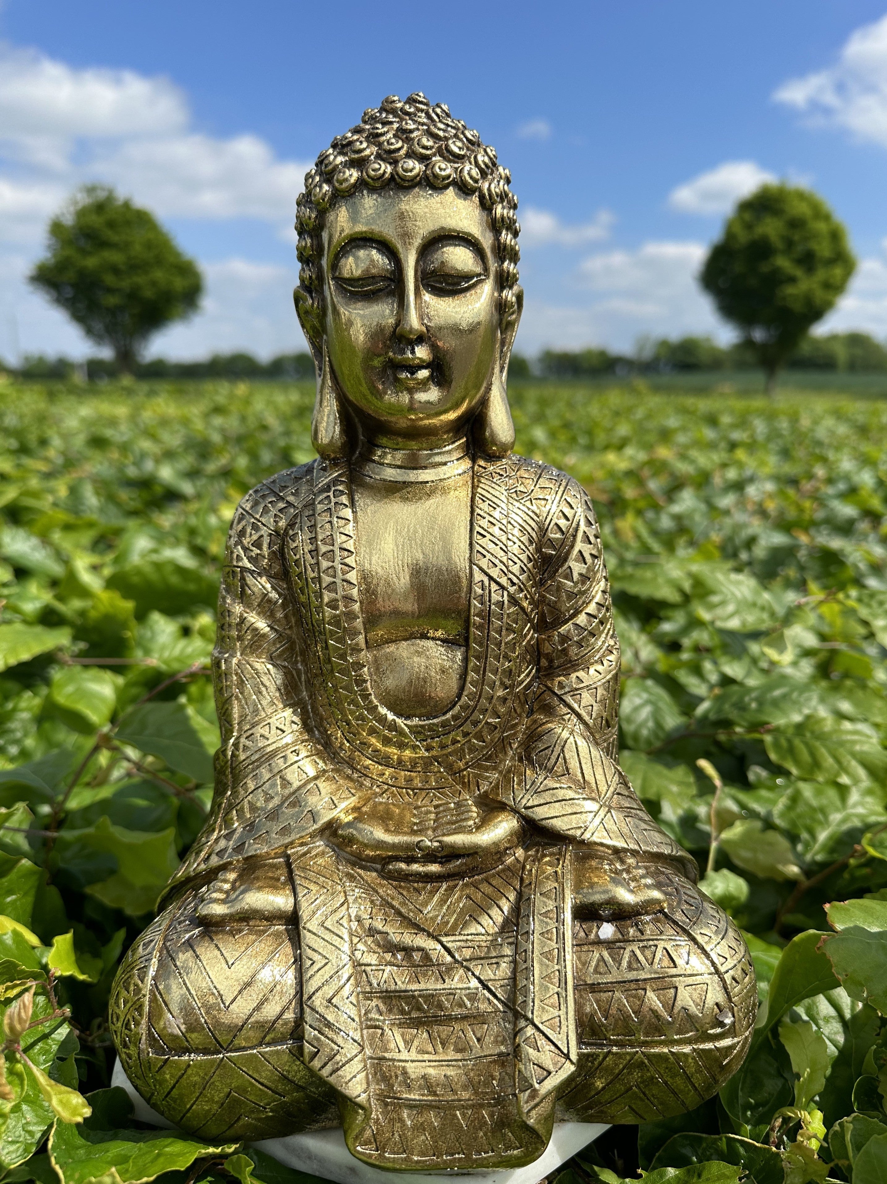 Buddha guld mediterende 1