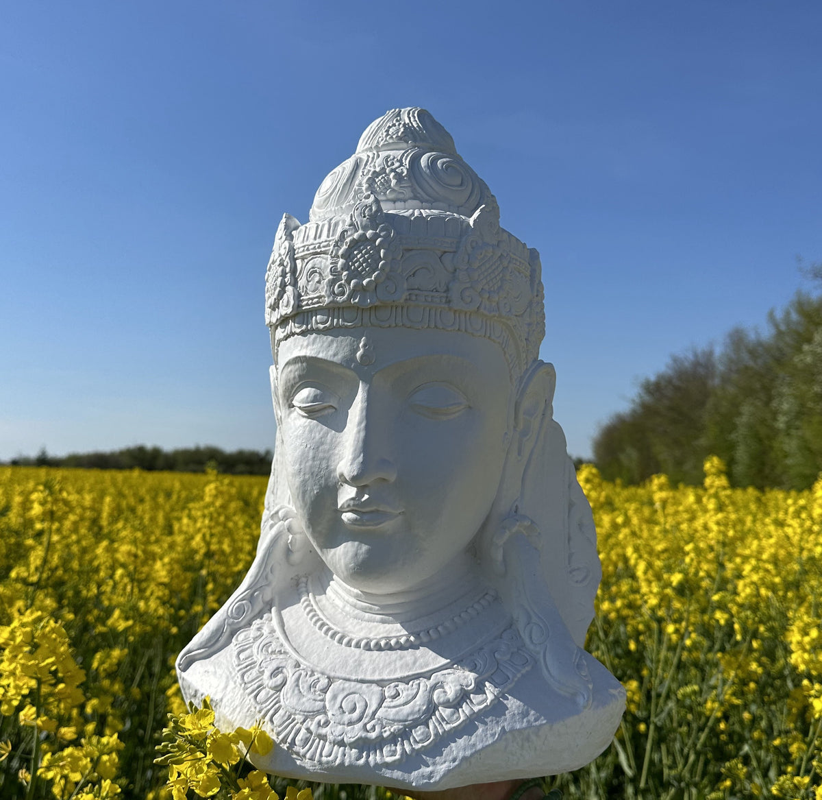 Buddha hoved hvid - Small 3
