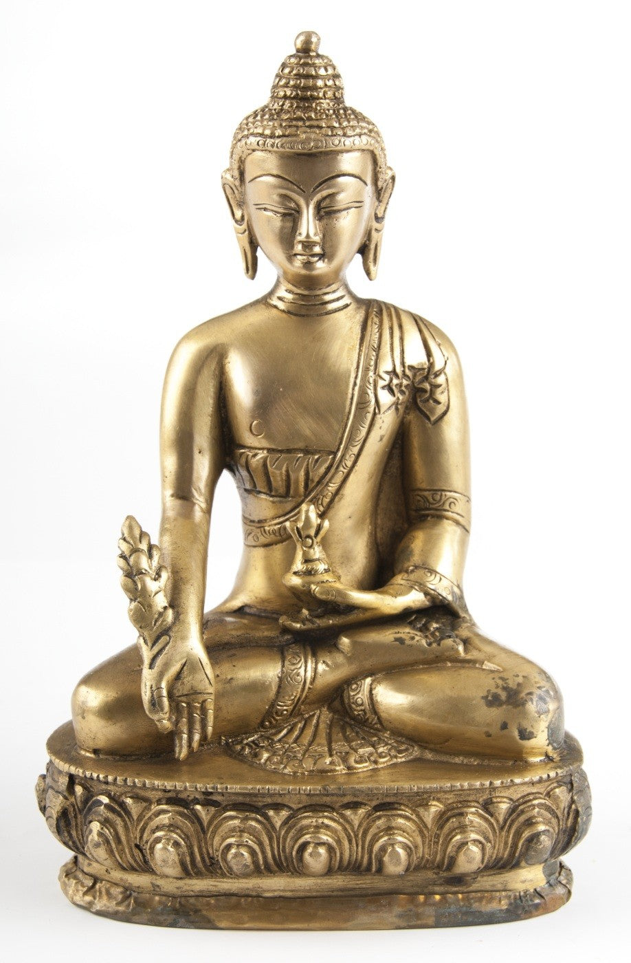 Medicin Buddha i messing 1