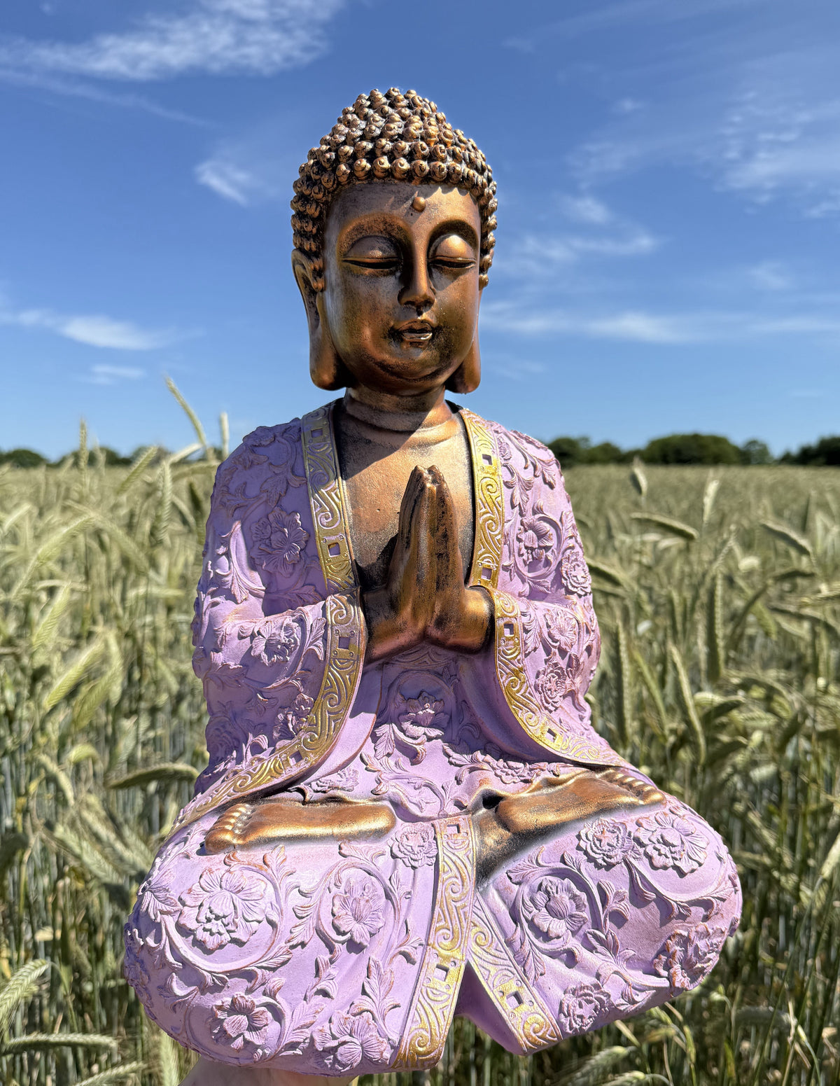 Buddha lilla og guld 1