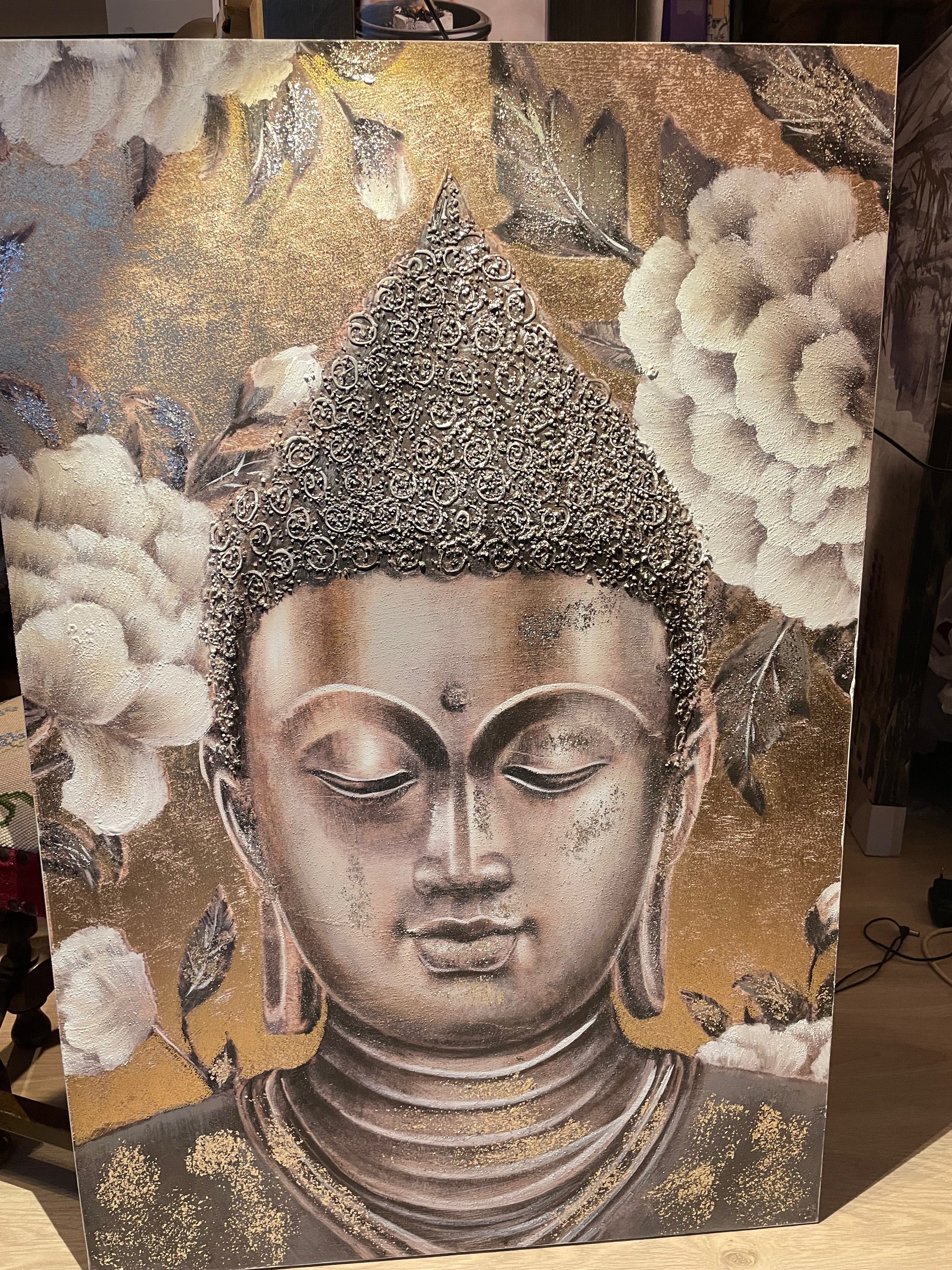 Buddha maleri / billede 60 x 90 1