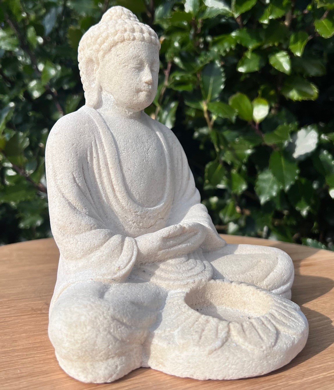 Buddha med plads til lys - Hvid 2